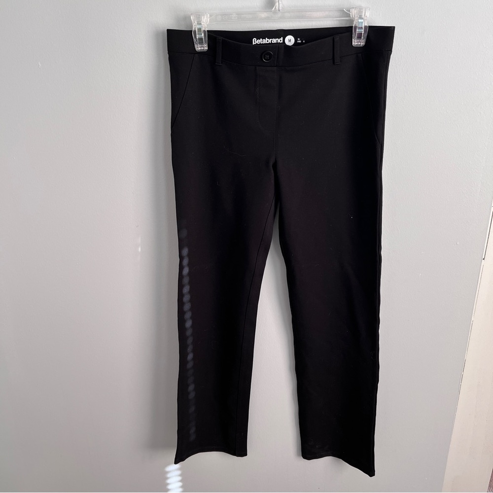 Betabrand Womens size medium yoga dress pant straight let